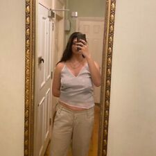 Zara Silver Sparkly Sleeveless Cami Top in Size M