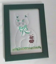 TIN PUNCH Cat Framed Picture