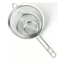 3Pcs Stainless Steel Fine Mesh Strainer, Colander Sieve Sifters 