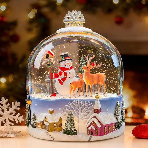 Snowman christmas snow globe - snowman,