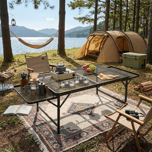 Folding bbq table camping - folding,