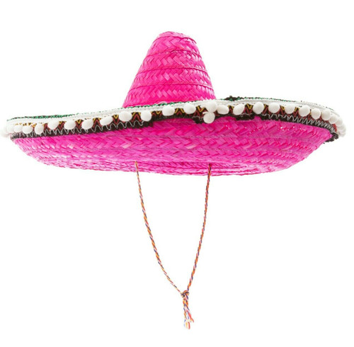 Pink sombrero hat - hat, large