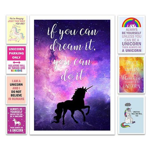 Unicorn posters prints a4 - a3,