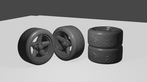 Mercedes penta wheels - 1/24,