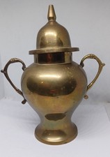 vintage brass urn or lidded
