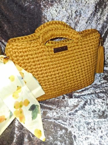 Handmade crocheted bag - crocheted,