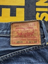 Made in USA ?? Levis Vintage Clothing LVC 47501XX Big E selvedge denim jeans