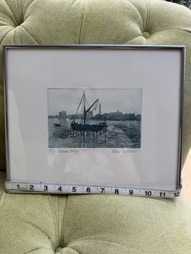 Thames barge signed - barge, limited