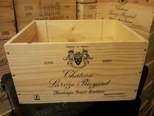 RECLAIMED 6 BOTTLE SIZE FRENCH WOODEN WINE CRATE  BOX  / HAMPER  STORAGE