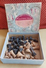 Vintage Wooden Chess Pieces
