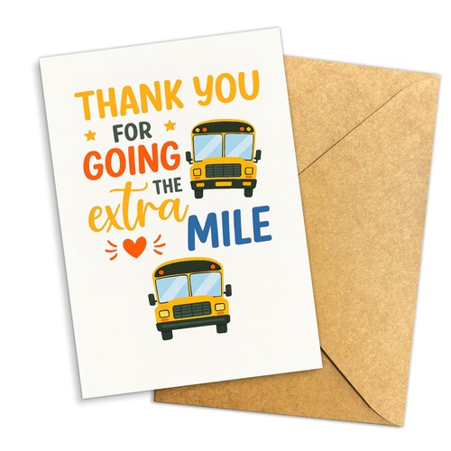 Bus driver thank you - driver, card