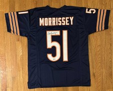 Jim Morrissey Signed Chicago Custom Blue Football Jersey Beckett