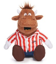 BRAND NEW 13" OFFICIAL BULLSEYE DARTS PLUSH BULLY DART COW MASCOT SOFT TOY