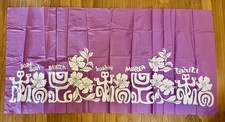 Rare Vintage Tiki Fabric Tahiti Bora Bora Purple Approx 68”x 35” 