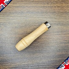9cm Wooden File Handle Replacement w/ Metal Collar for File, Driver, Craft Tools