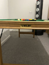 riley folding pool table 6ft