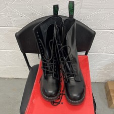 Solovair Men’s Fourteen Eyelet Zip Combat Ankle Boots Size 10