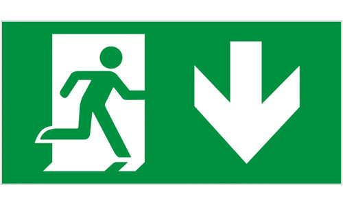 Emergency lighting green - lighting, down