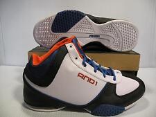 AND1 MUCHO GUSTO MID LACE-UP BASKETBALL SNEAKER MEN SHOES WHITE/BLACK SIZE 8 NEW