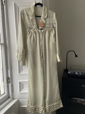 Zara Geometric Print Satin Blouse & Wide Leg Pyjama Trousers Co-Ord Size XS EUC