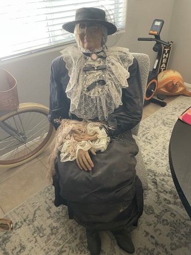 Life size seated fabric figure - seated,