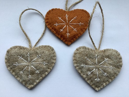 Three handmade felt - handmade,