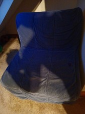 Ikea Lycksele Single Sofa Bed Chair with Navy Blue Cover
