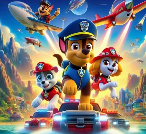 Paw patrol painting numbers - paw,