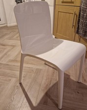4 x Tiffany dining chair by Casprini Designer Marcello Ziliani, Italian White