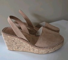 AVARCA MIBO SPANISH WEDGE BEIGE LEATHER AVARCA MENORCA MIBO WEDGE SANDALS.  36/3