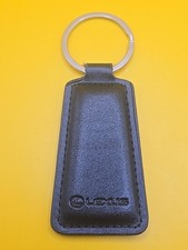 Keyring Key Ring - Vintage Lexus Black Leather Key Fob Bolton