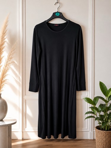 Medium long length black abaya - medium,