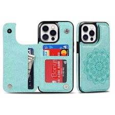 Floral Leather Wallet Phone