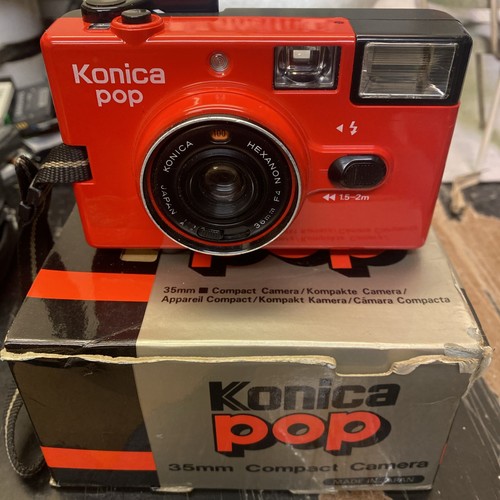 Konica pop 35mm film camera - konica,