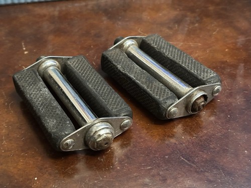 1962 raleigh block pedals - raleigh, 4”