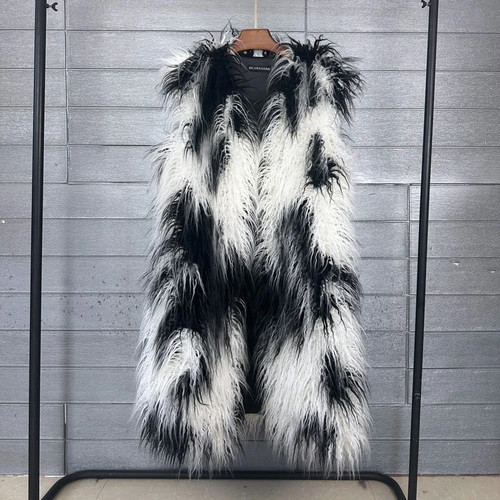Ladies shaggy faux fur fleece - faux,