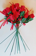 DOZEN 12 RED ROSES POLYESTER