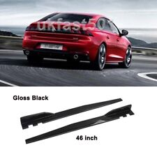 46" Side Skirts Extension Rocker Panel Splitter Black For Peugeot 208 308 508