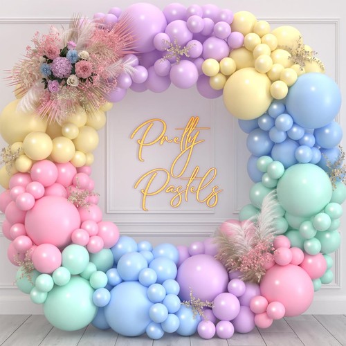 Pastel balloon arch kit 141pcs - pastel,