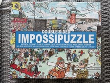 Double Sided Impossipuzzle - AIRPORT & ELEPHANTS - Complete, Great Condition