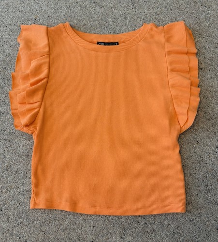 Zara women orange ribbed - zara, women’s