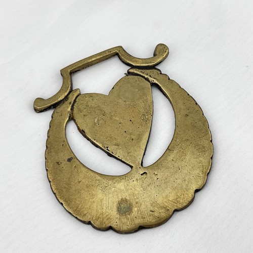Brass horse medallion antique - brass,