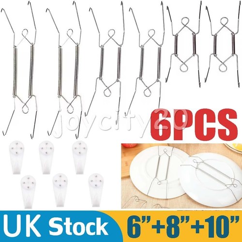 Wire plate hangers white wall - wire,