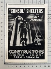 Consol Air Raid Shelters - Constructors Birmingham - 1939 Press Cutting 530