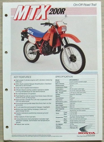 Honda mtx 200r off road - mtx,