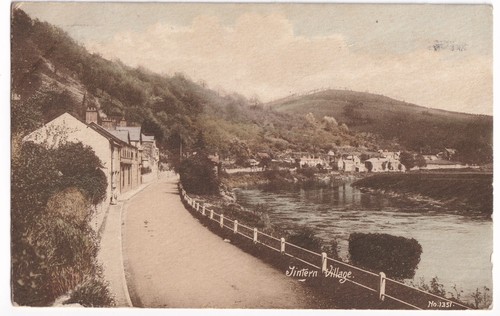 Tintern village river wye - village,