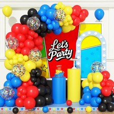 Red Yellow Blue Balloon Arch