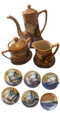 Chikaramachi Vintage Pre-1940 Coffee Set; Coffee Pot/Milk/Sugar/5Cans/6Saucers