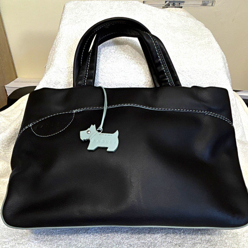 Radley black leather tote top - leather,