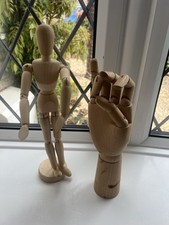 Wood Hand Model Sketching Drawing Jointed Movable Finger Right Hand&mannekin 